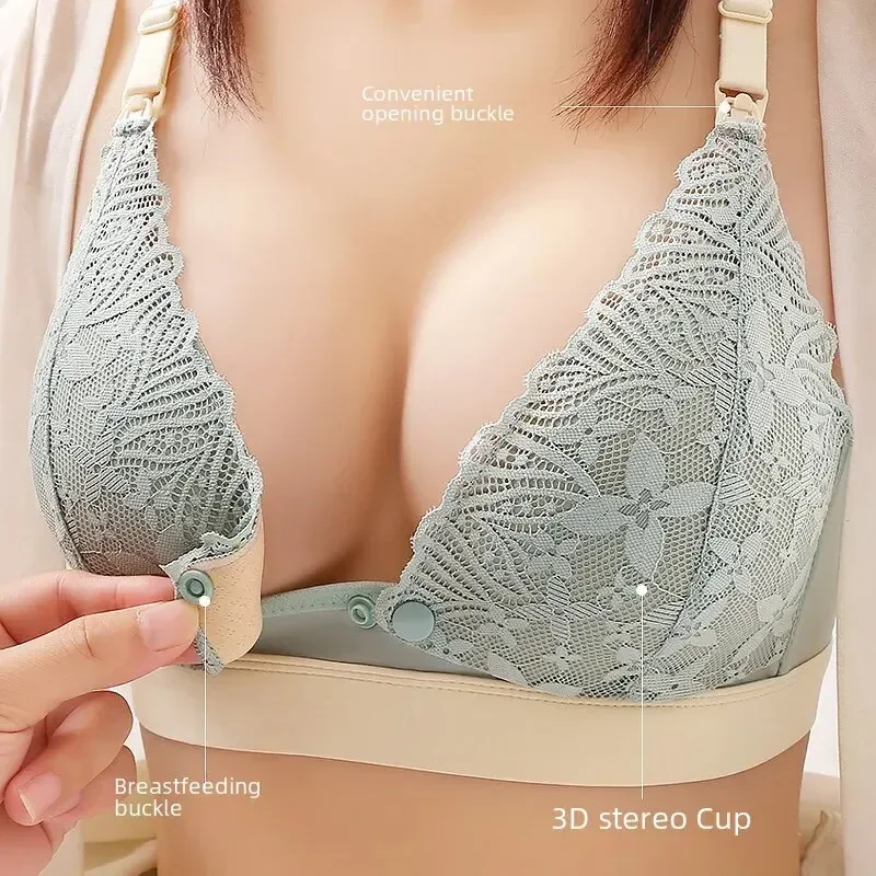 Wire-free Thin Breastfeeding Bra Comfortable Gathered Pregnancy Postpartum Breastfeeding Front Opening Pregnant Women Chest Wrap