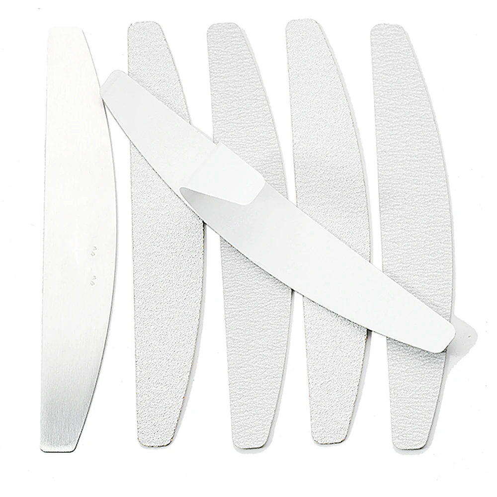 10 sztuk wymienne pilniki do paznokci z jednym stalowym Manicure Pedicure narzędzie do zdobienia paznokci żel szlifierski usuń akcesoria 80/100/180/240 Grit