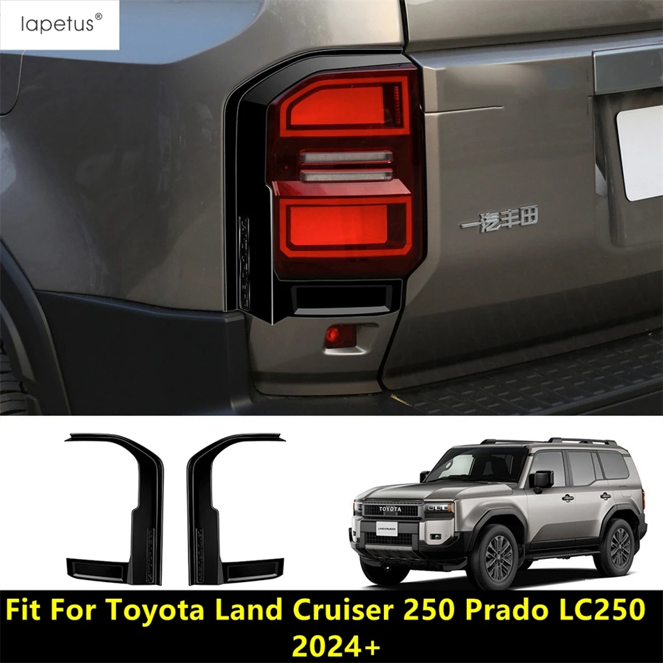 

ABS Black Rear Tail Lights Lamps Eyebrow Decoration Cover Trim Car Accessories For Toyota Land Cruiser 250 Prado LC250 2024 2025