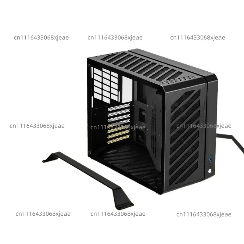 Mini Tower PC Case With Tempered Glass Side Panel, ATX Case Support ATX PSU & Air Cooling