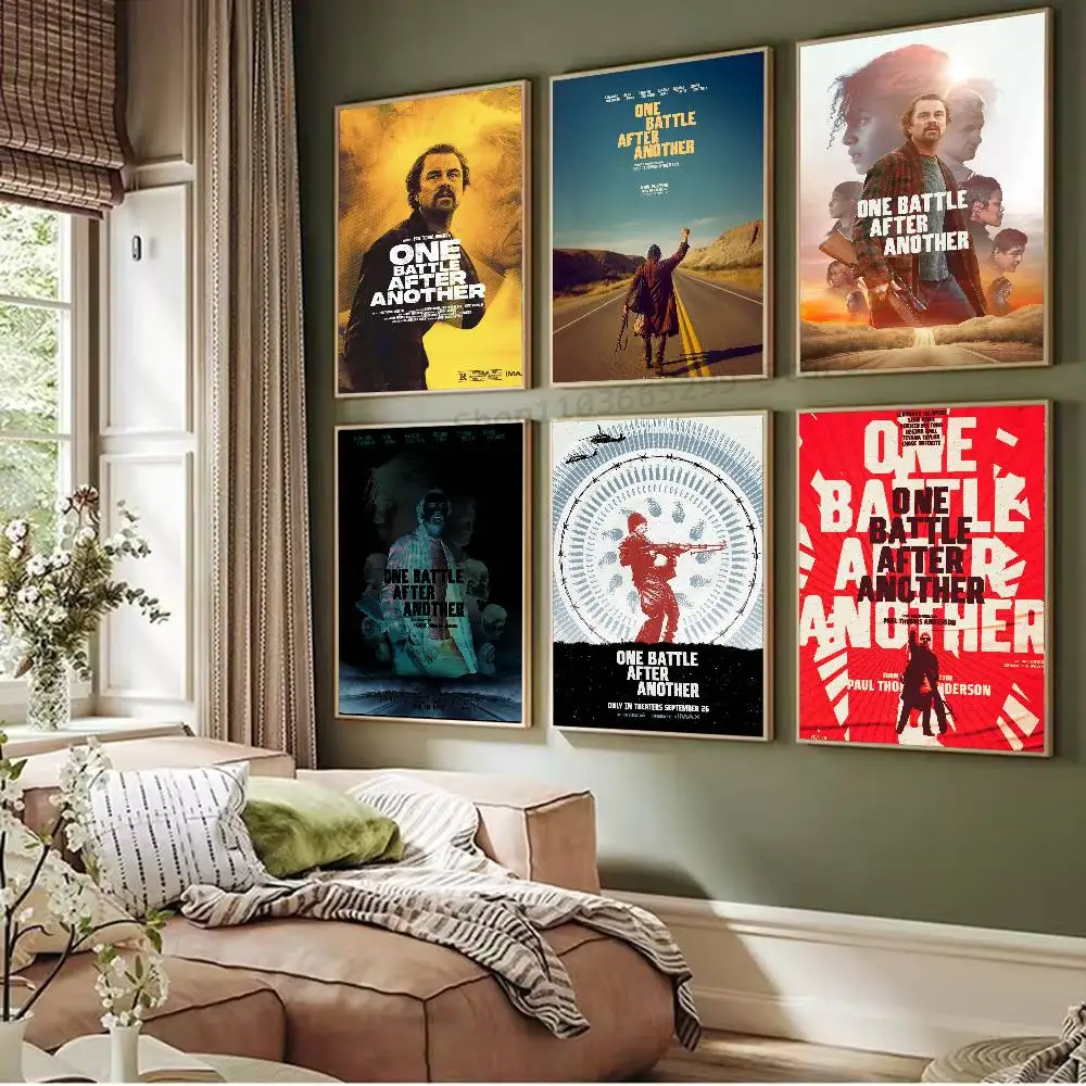 Thrilling Crime Film One Battle After A-Another Posters Living Room Bar Cafe Quality Canvas Vintage Style Comics Painting Art H
