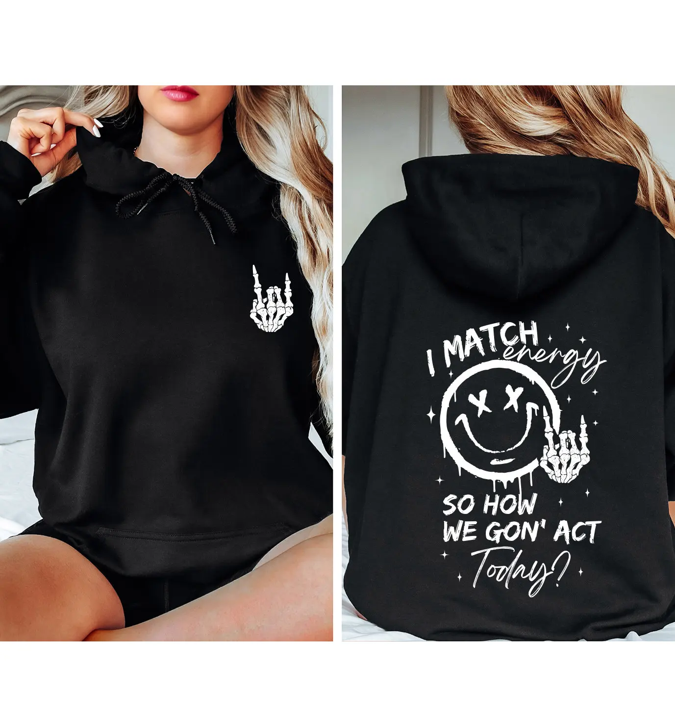 

I Match Energy Hoodie Men's and Women's Long Sleeve Sweatshirt Pullover Y2k Tops Fashion Autumn and Winter Clothing Hoodies