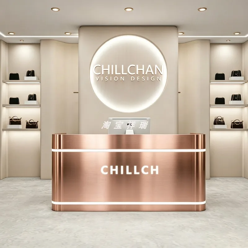 European Organizers Reception Desks Long Minimalist Aesthetic Luxury Beauty Reception Desks Best Unique Bureau Office Furniture