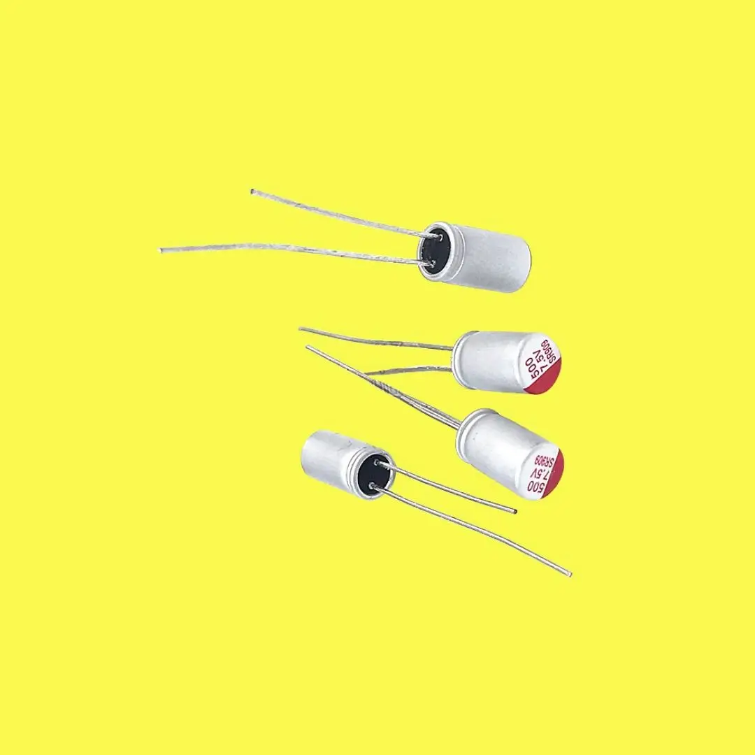 

50PCS/ Solid state capacitor 7.5V500UF 7.5V 500UF volume 5X10 in-line solid state electrolysis new in stock