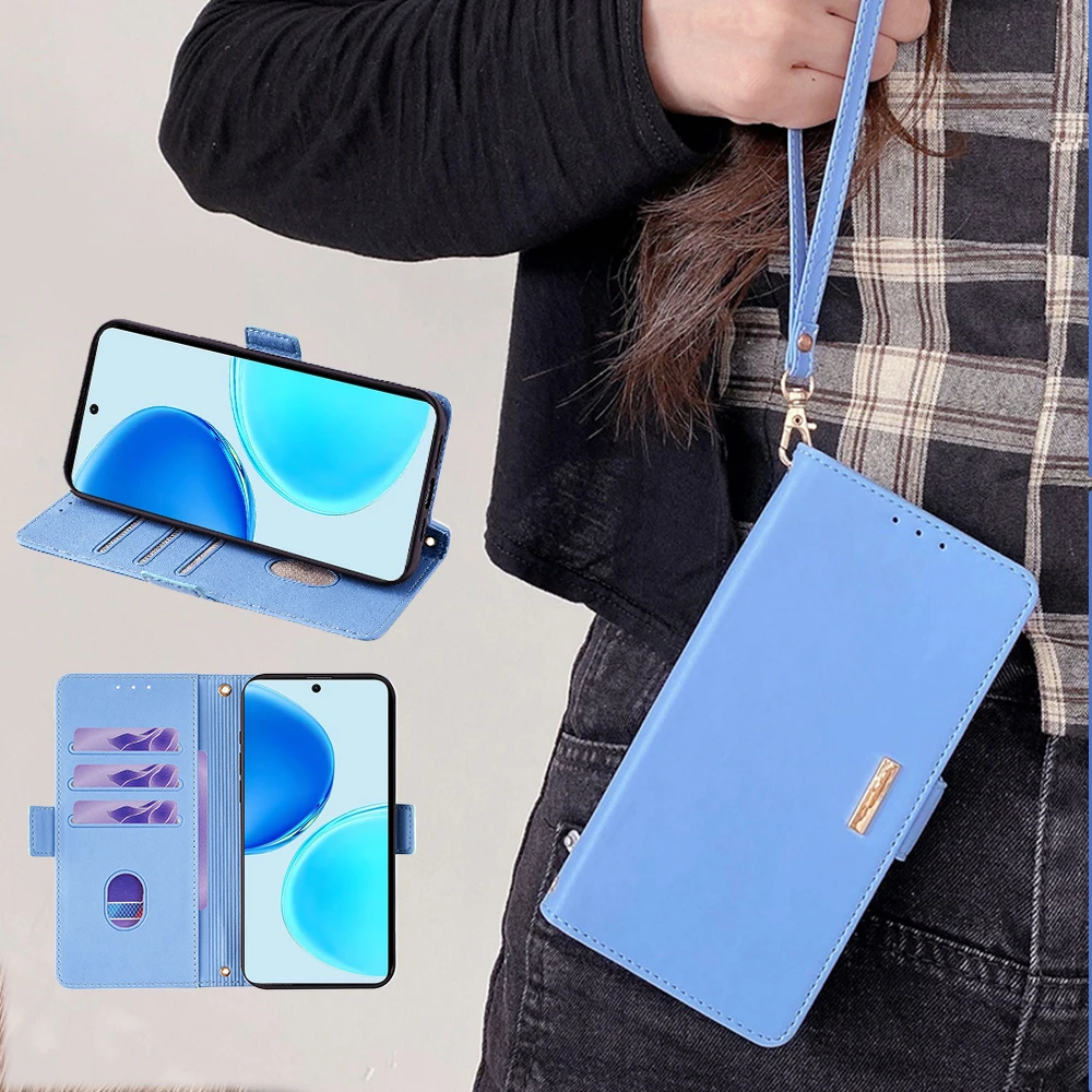 Magnetic Side Buckle Phone Wallet Case For Honor X9d X8d X6d X9C X9B X9A X8C X8B X8A X7C X7d X7B X7A X6C X6B Shockproof Cover view 2