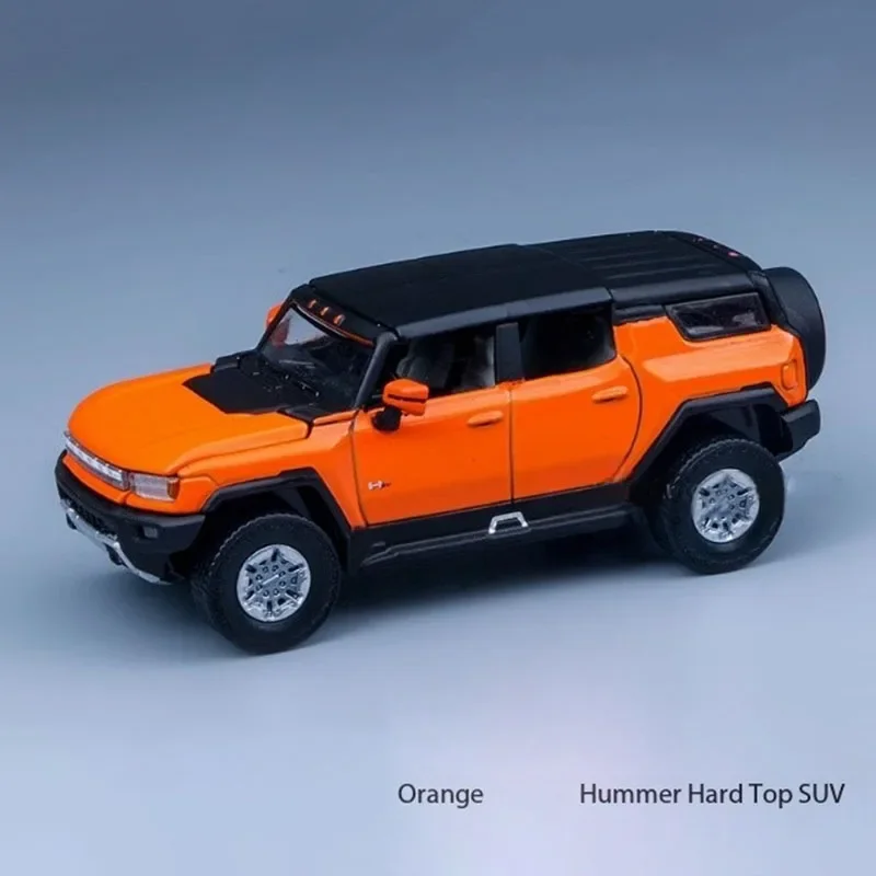 Diecast 1/64 escala 2024 gmc hummer ev conversível/hardtop suv liga modelo de carro clássicos adulto lembrança presente exibição estática