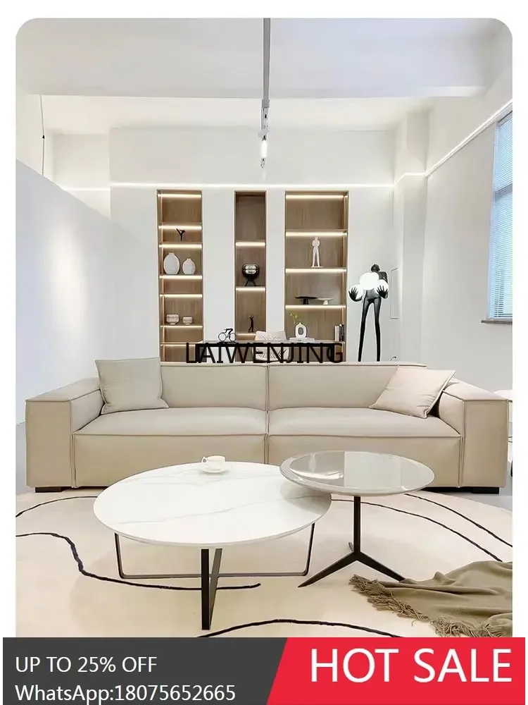 SGF home dead wind tofu block straight row sofa technology fabric minimalist square living room furniture