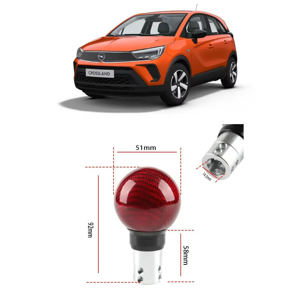 

1x автомобильные аксессуары, модифицированная ручка переключения передач из углеродного волокна для opel Crossland Ampera-e Vivaro Surf Karl tigra omegaopel insignia