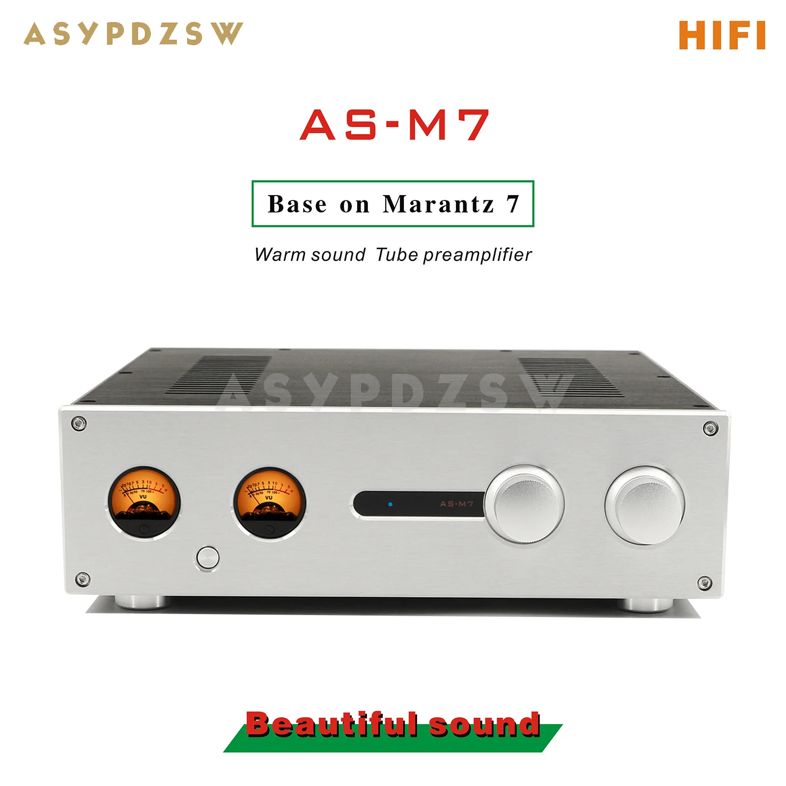 Piękny dźwięk AS-M7 Stereofoniczny przedwzmacniacz lampowy HIFI Podstawa na oryginalnym obwodzie przedwzmacniacza Marantz 7.
