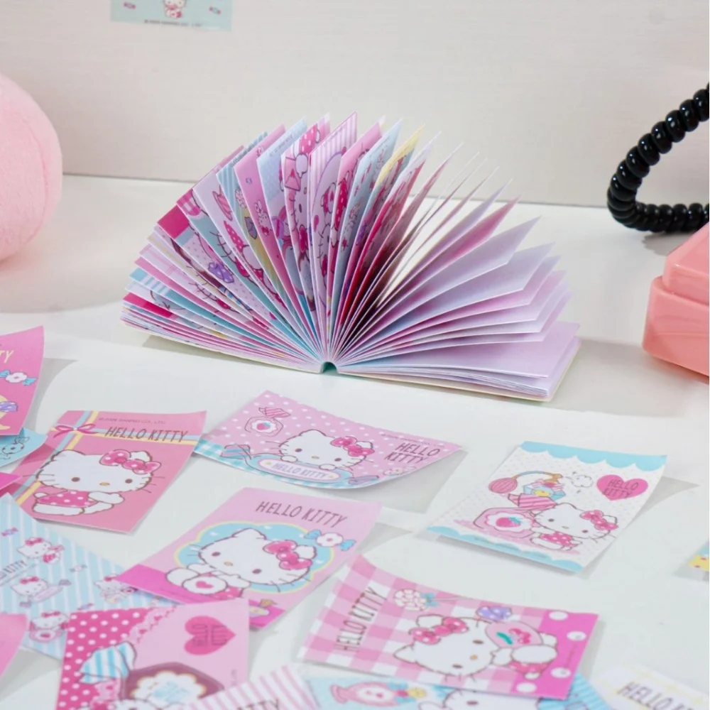 Genuine Hello Kitty Candy Series Sticker Book Sanrio 48Pcs Small Decorative Stickers for Scrapbook Journal Calendar Notes view 5