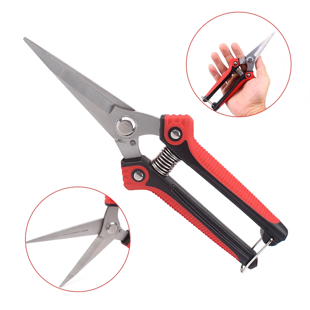 Pruning Shear Branch Scissors Stainless Steel Non-Slip Handle Sharp Garden Fruit Tree Pruning Very Sharp Garden Tools