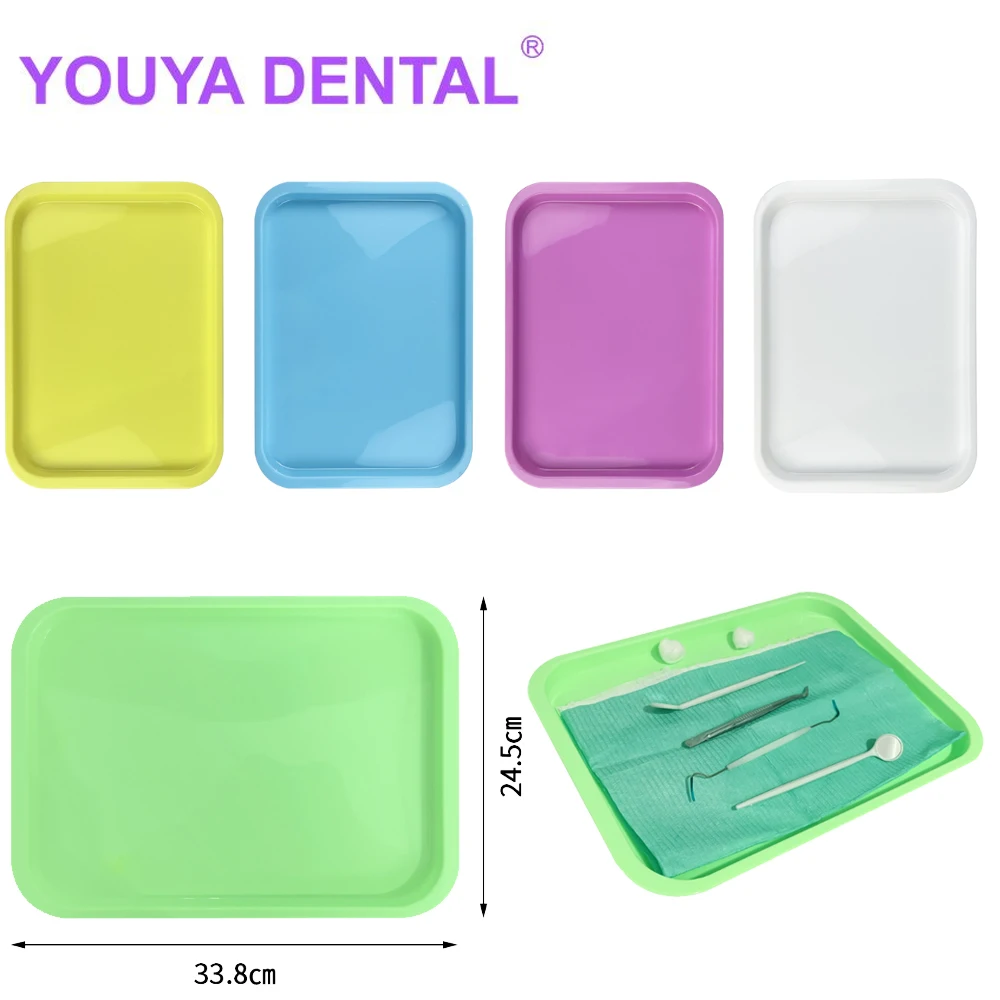 1Pcs Professional Dental Medical Surgical Flat Type Dental Procedure Tray Thickening Lab Instrument Tools Storage Trays