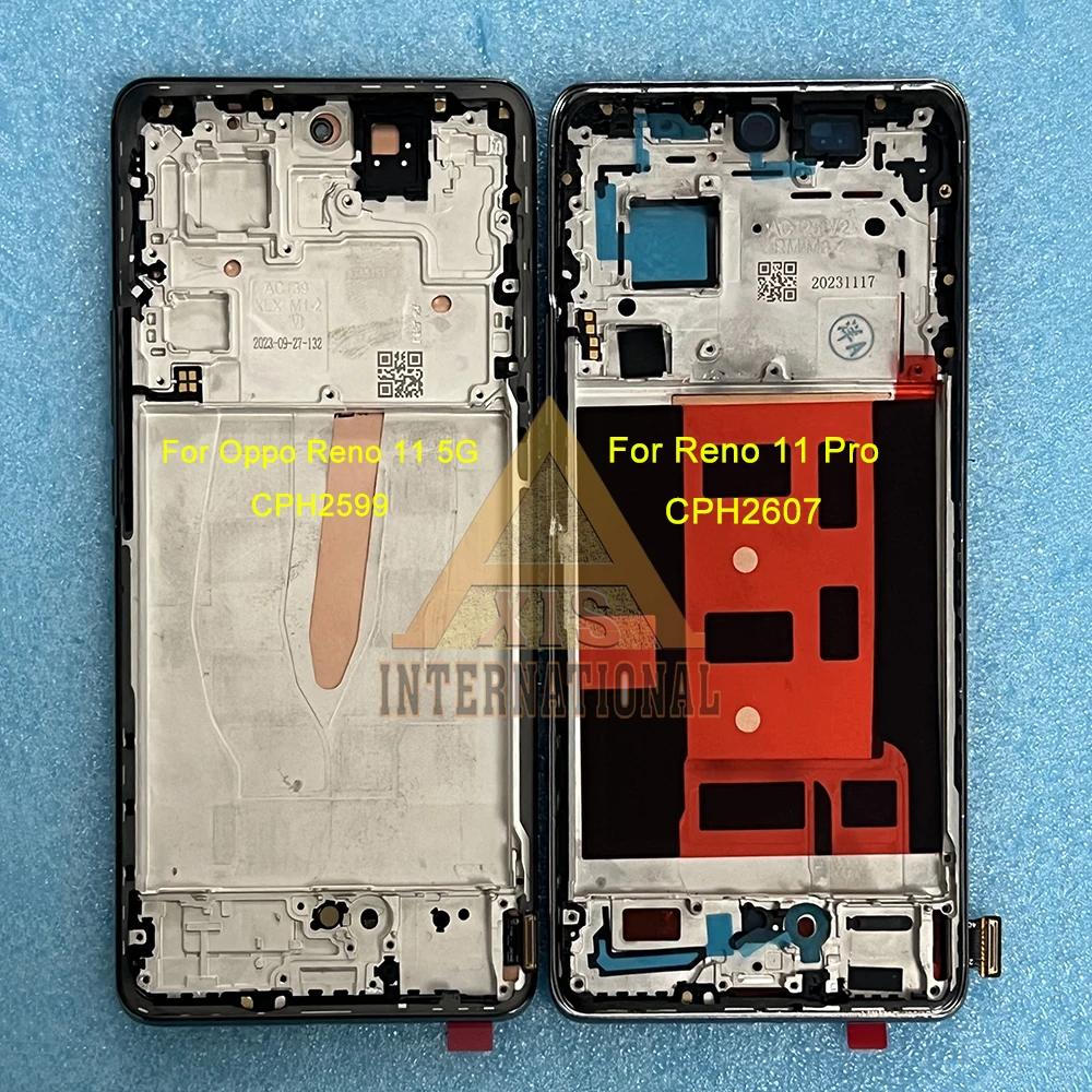 6.7'' Original AMOLED For Oppo Reno 11 CPH2599  (China)  PJH110 Reno 11F CPH2603 LCD Display Screen For Reno11 Pro CPH2607 Frame