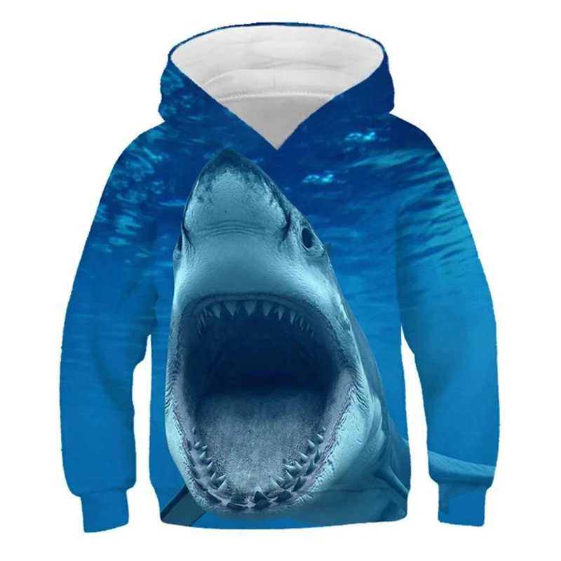 Mode Shark Muster Hoodies Trend Herbst Langarm Herren Kinder Kühlen 3D Gedruckt Hoodie Casual Streetwear Übergroßen Pullover