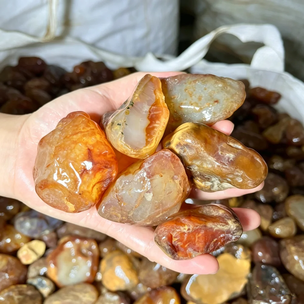 Natural Agate Carnelian Meditation Home Decor Crystal Stone Mineral Collection Specimen Gemstone For Sculpture Jewelry Making