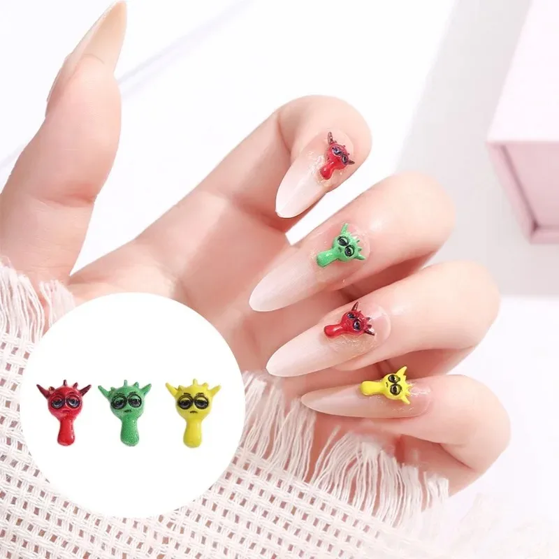 1세트 5개 다이아몬드 모양 페이셜 크림 용기 & 50개 초소형 합금 네일 아트 플라스틱 리필 가능한 병 및 메이크업 네일 액세서리