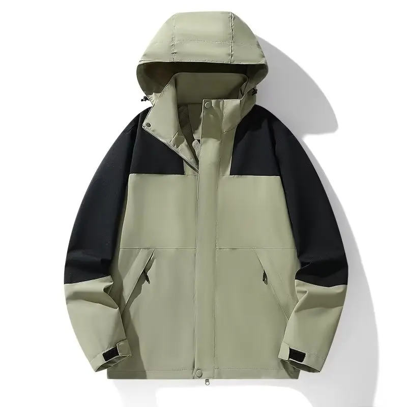 بدلة هجومية خارجية للرجال 3 في 1 سترة قابلة للفصل ومقاومة للرياح ومقاومة للماء للخريف والشتاء للمشي لمسافات طويلة