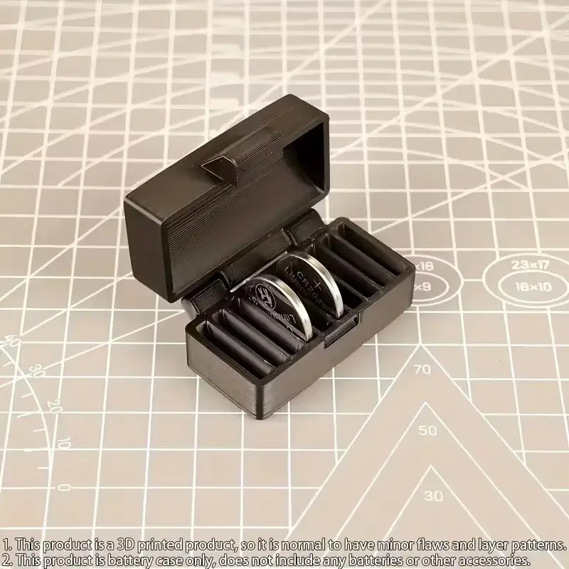 Portable Storage Box For Small Batteries, 10-Hole CR2032 Button Battery Holder With 10 Drawer Slots - Prevents Loss