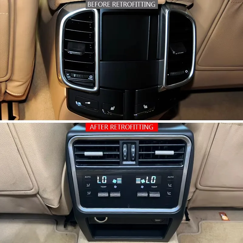 26 Style 2011-2027 Car Modification Upgrade 2024 Rear Air Conditioning Panel Button Control Panel For Cayenne 958