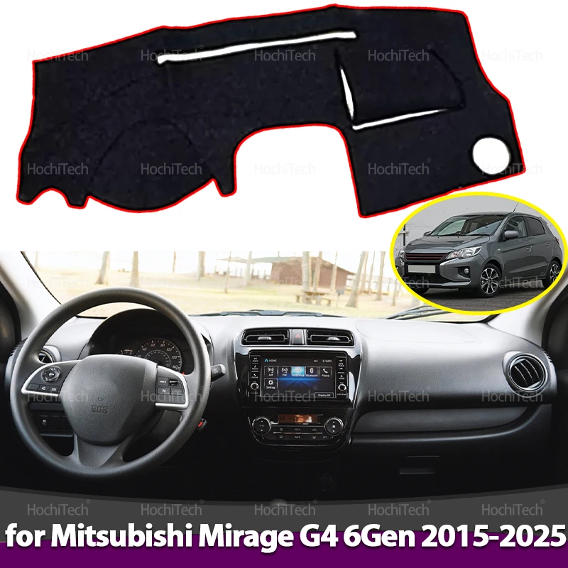 Cubierta para salpicadero de coche, alfombrilla para tablero, alfombrilla para salpicadero, alfombrillas Anti-UV para Mitsubishi Mirage G4 Dodge Attitude A00 LA A10 2015-2025