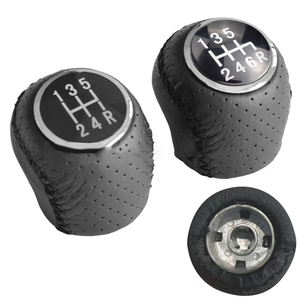 

Black ABS Leather Shift Knob Cover 55348488 for Fiat For Grande For Punto 2006-2012 Linea 2007-2015 Direct Fit