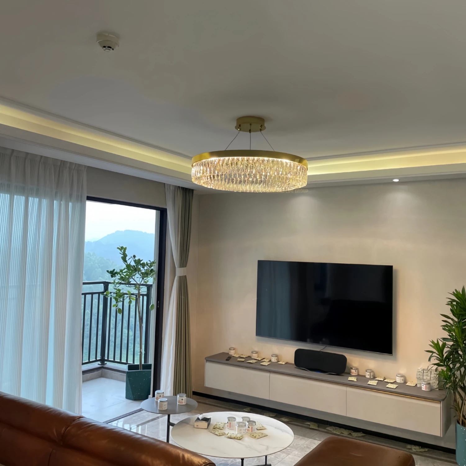 YEBMLP Modern Crystal Hanging Light Chandeliers Luxury Golden Pendant Lamp For Dining Room Hotel  Parlor Bedroom Loft Droplights