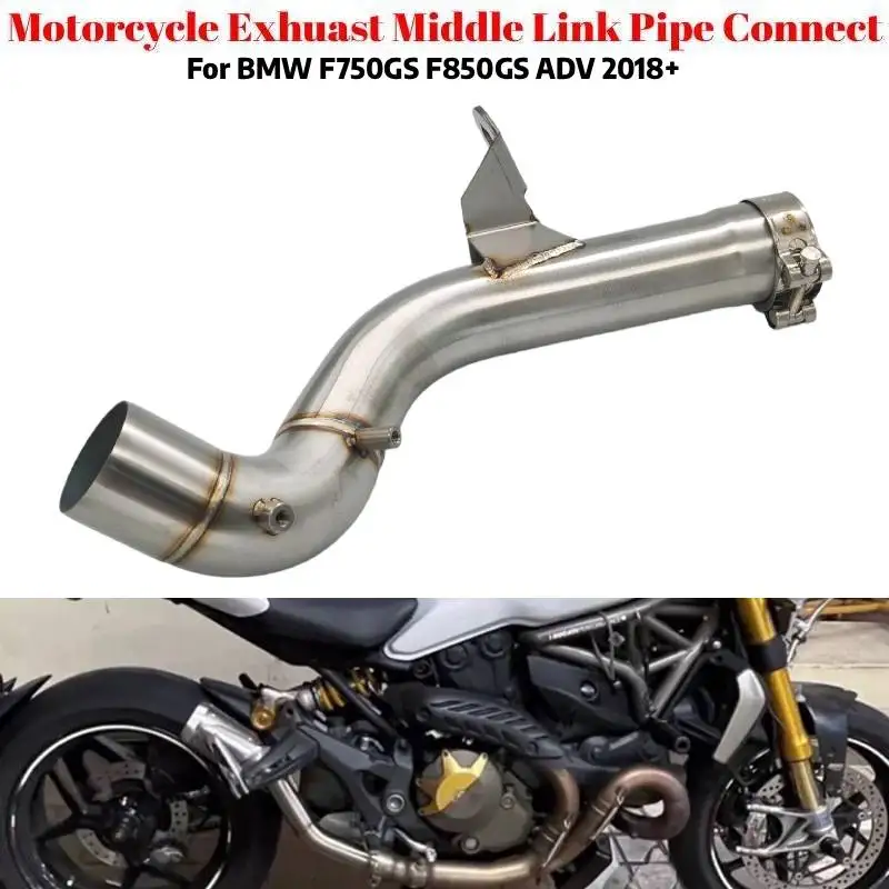 Für BMW F750GS F750 F850 GS ADV 2018+ Motorrad Auspuff Mittleren Link Rohr Verbinden 51mm Motorrad Escape Auspuff rohr