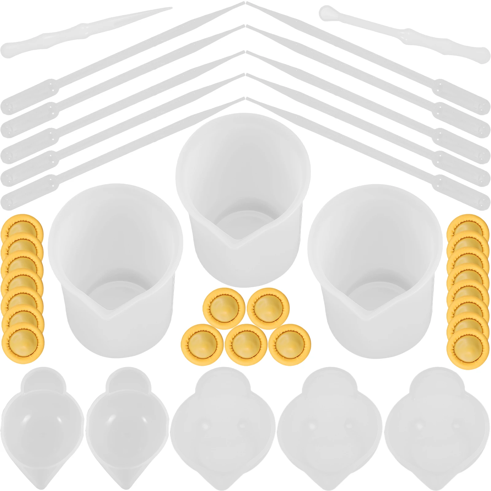 

1 set 1 Set Of Silicone Resin Mixing Cups Diy Jewelry Making Tools Epoxy Casting Kits Durable Measuring Cups Silicone Bookmark
