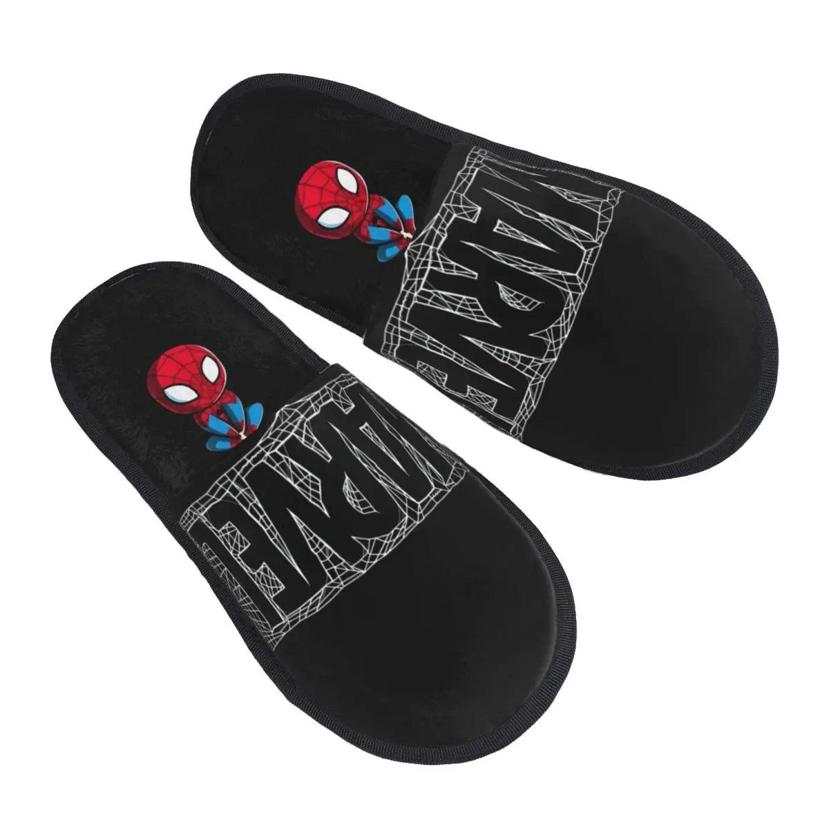 Winter Slippers Spider Man Spider-Man Accessories Household Fur Slippers Slides Indoor marvel Cozy Non-skid Slides