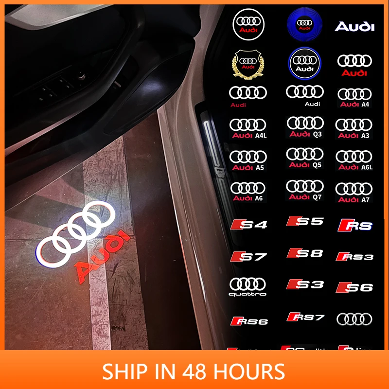 2 قطعة LED باب السيارة ضوء المجاملة العارض مصباح لأودي كواترو سلاين A1 A3 A4 A5 A6 A7 A8 Q3 Q5 Q7 Q8 RS A8 R8 B5 B6 B8 C5 C8 #1