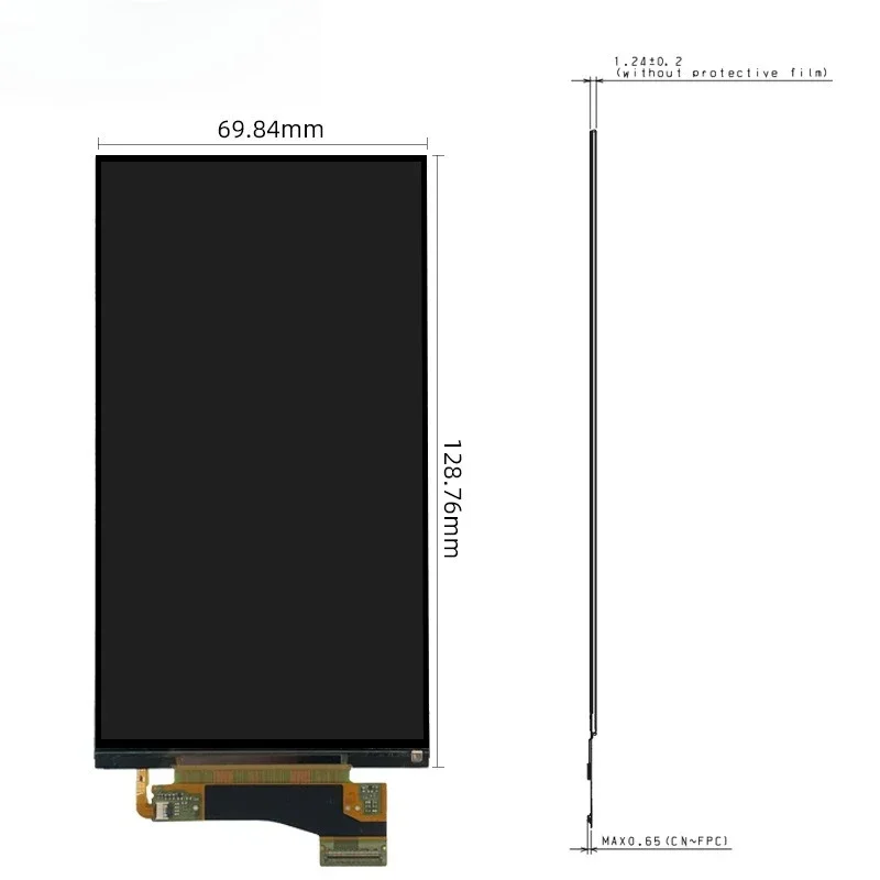 5.5 inch 2160 * 3840TFT high definition 4K LCD 3D printer, handheld game console display