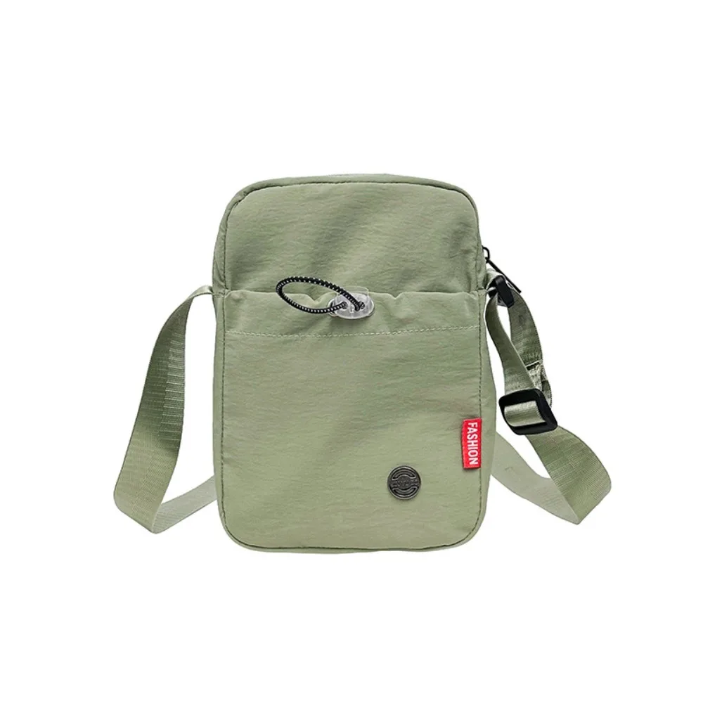 

Solid Color Drawstring Crossbody Bag Waterproof Nylon Water Bottle Carrier Bag Korean style Lightweight Water Cup Bag Women