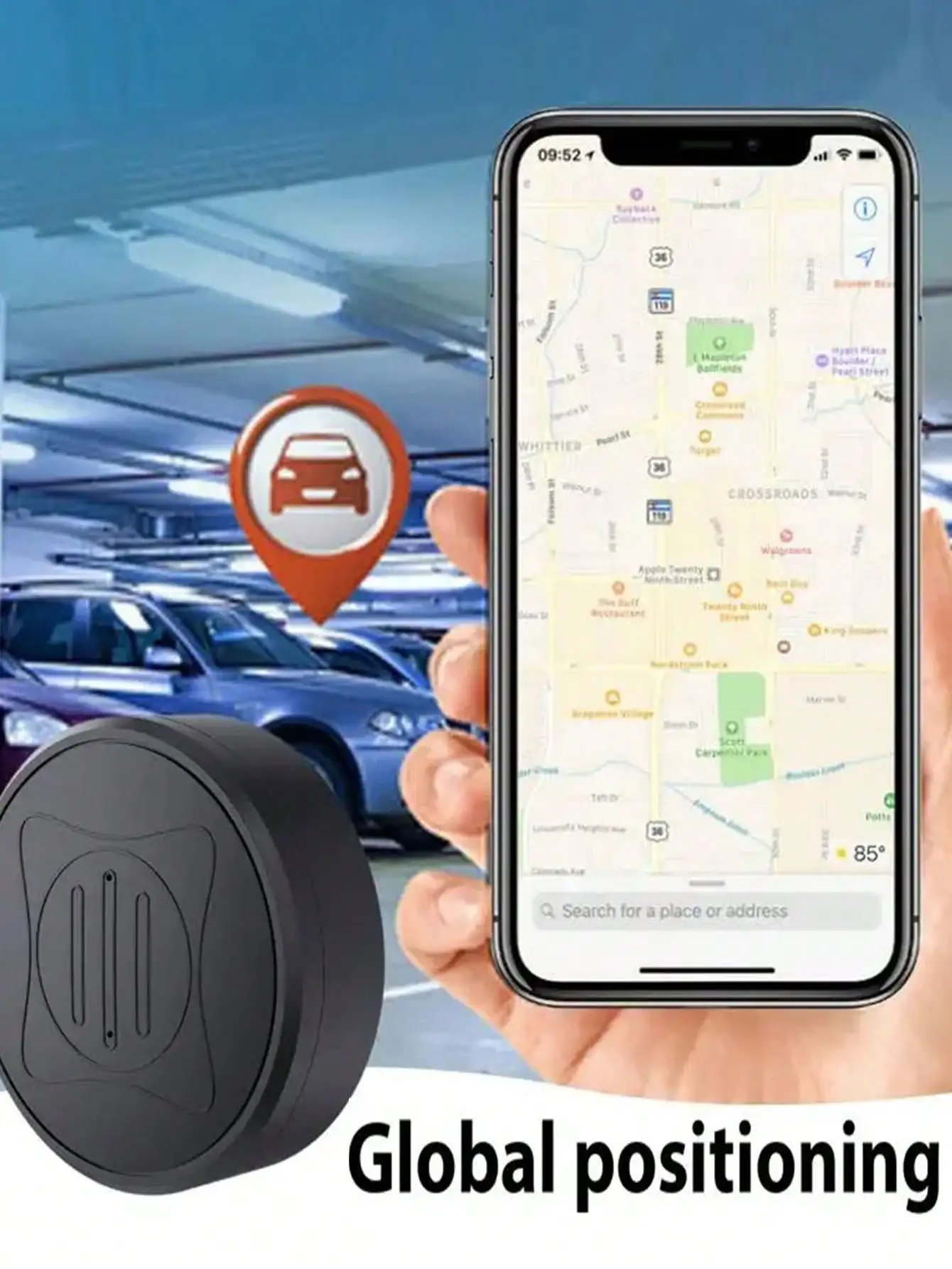 Mini Magnetic GPS Tracker 2G, Car Anti-Lost Anti-Theft Precise Locator