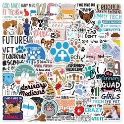 50pcs Cartoon Veterinary Stickers For Laptop Stationery Scrapbook Scrapbooking Material Custom Sticker Craft Supplies Vintage