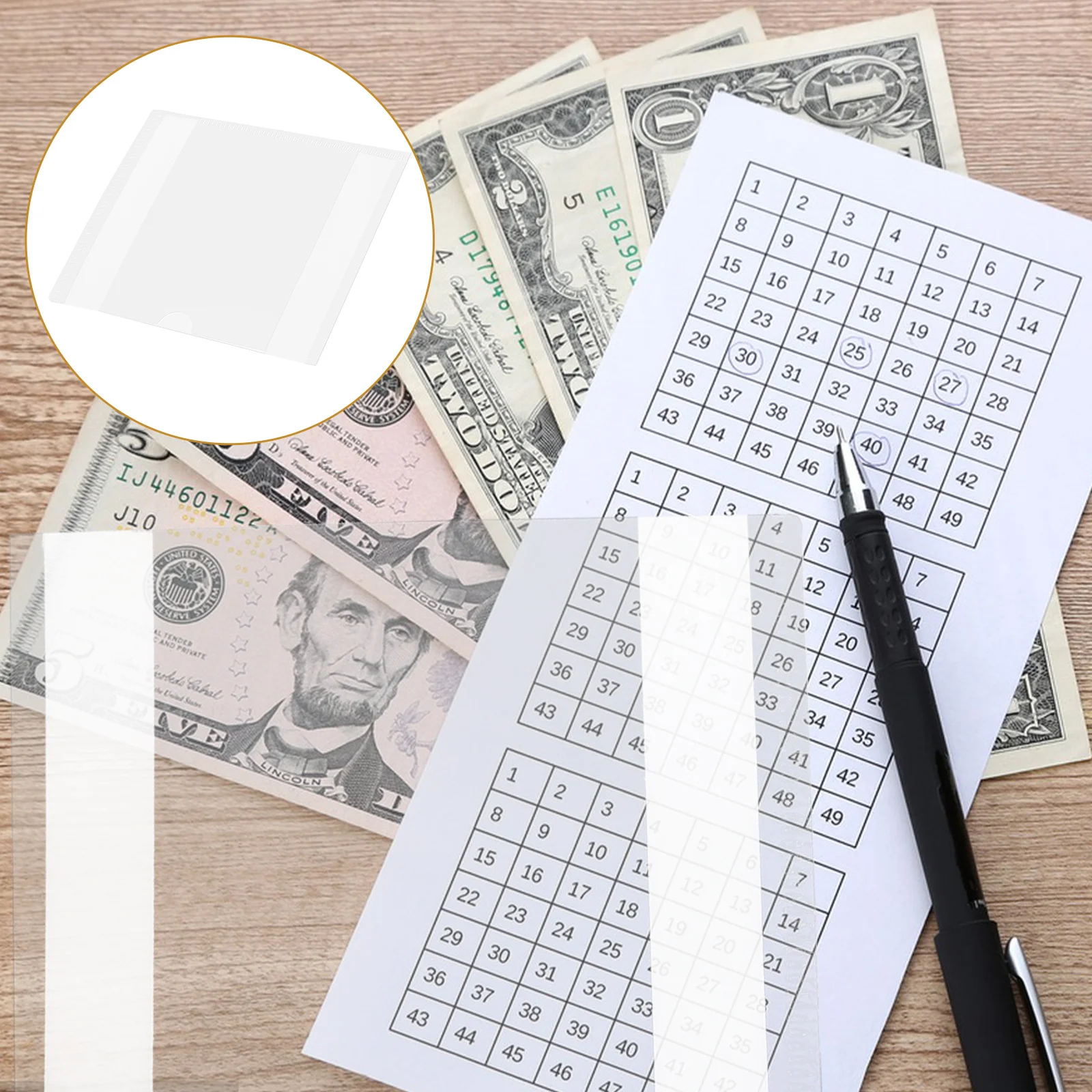 

10Pcs Lottery Ticket Holders Transparent Document Organizer Clear Plastic File Bags Office Storage File Folder Organizer