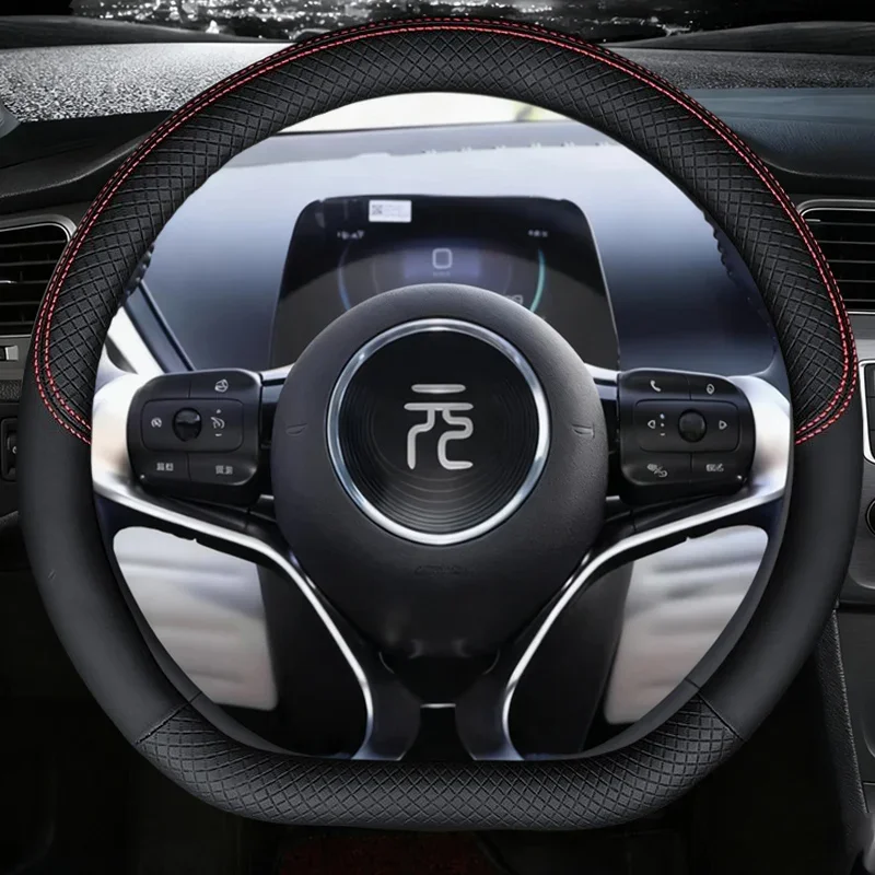 For BYD Atto 3 Atto 3 EV Yuan Plus 2022 2023 Microfiber Leather Sport D Shape Car Steering Wheel Cover Auto Accessories