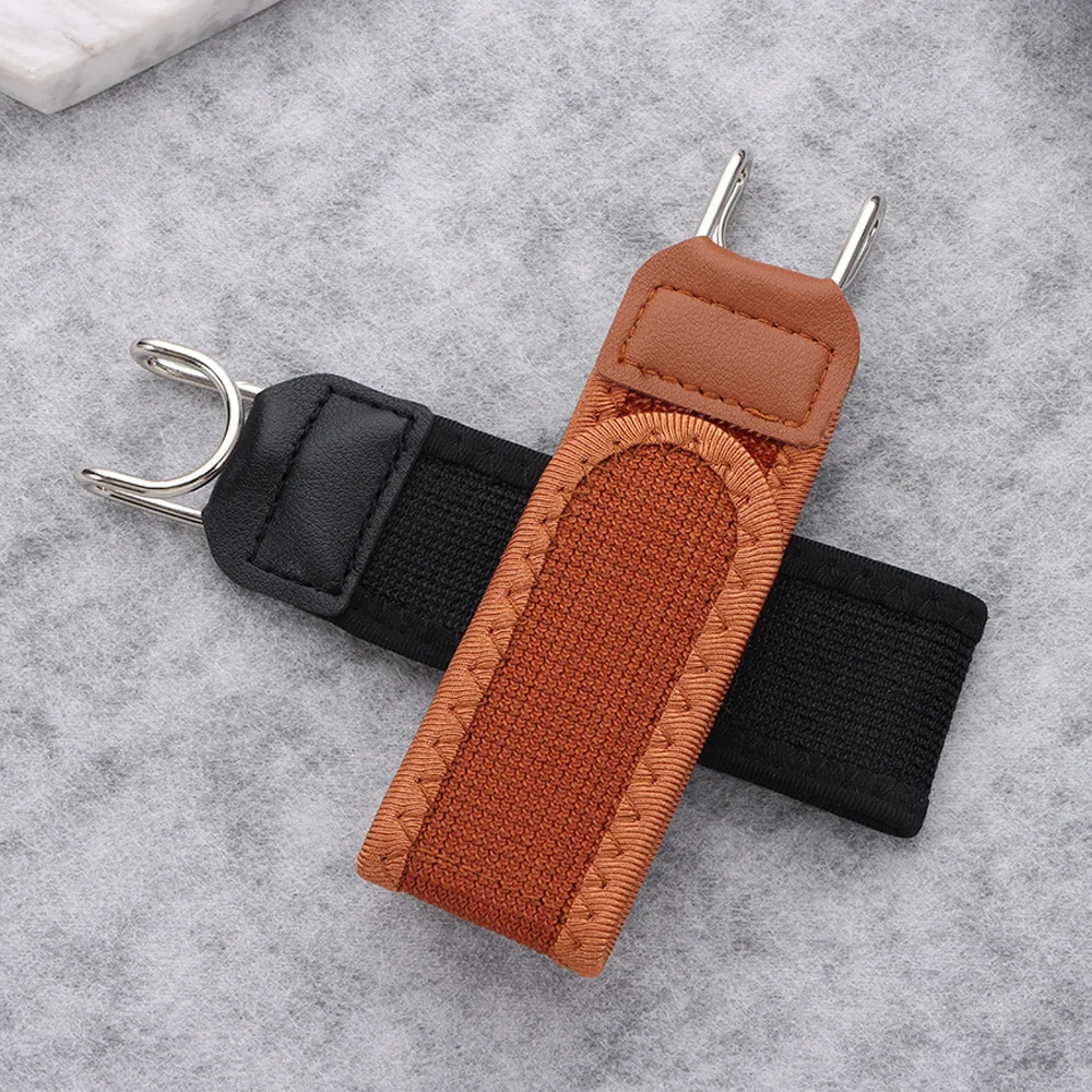 New Unisex Buckleless Belt Hook Waist Buckle Adjustable Metal Hook Comfortable Elastic Waist Belt