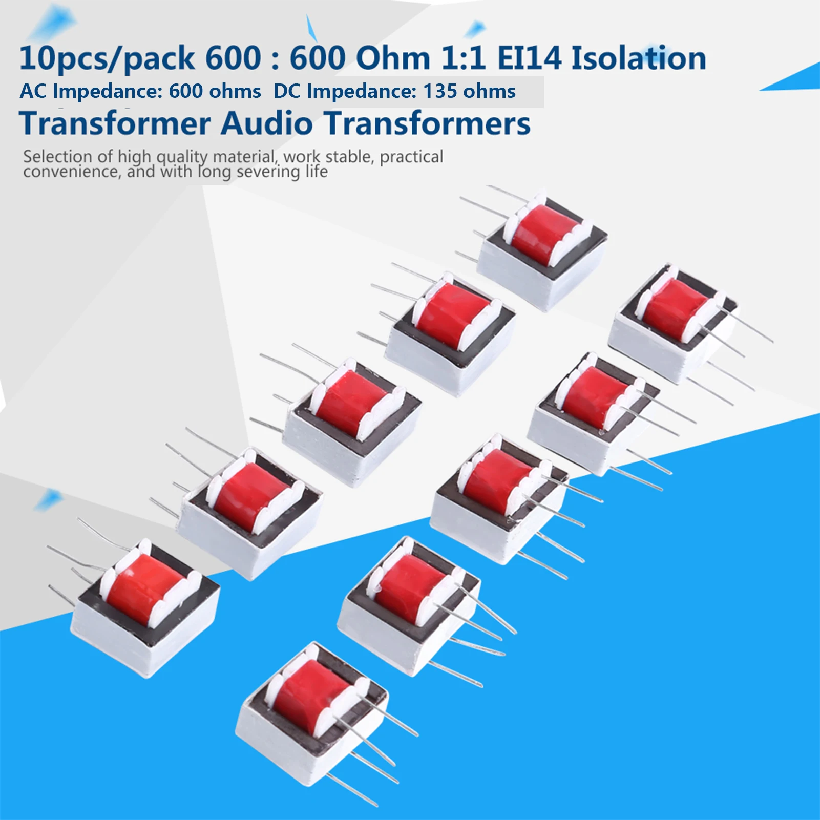 /pack 600 : 600 Ohm 1:1 EI14 Isolation  Audio  Audio  Isolation