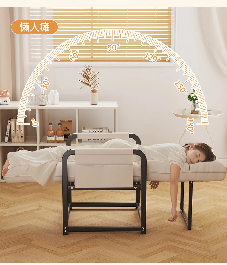 Folding Convertible Sofa Bed Recliner Lazy Armchair Single Sofa Lounge Chair Living Room Balcony Office Bedroom Home Furniture