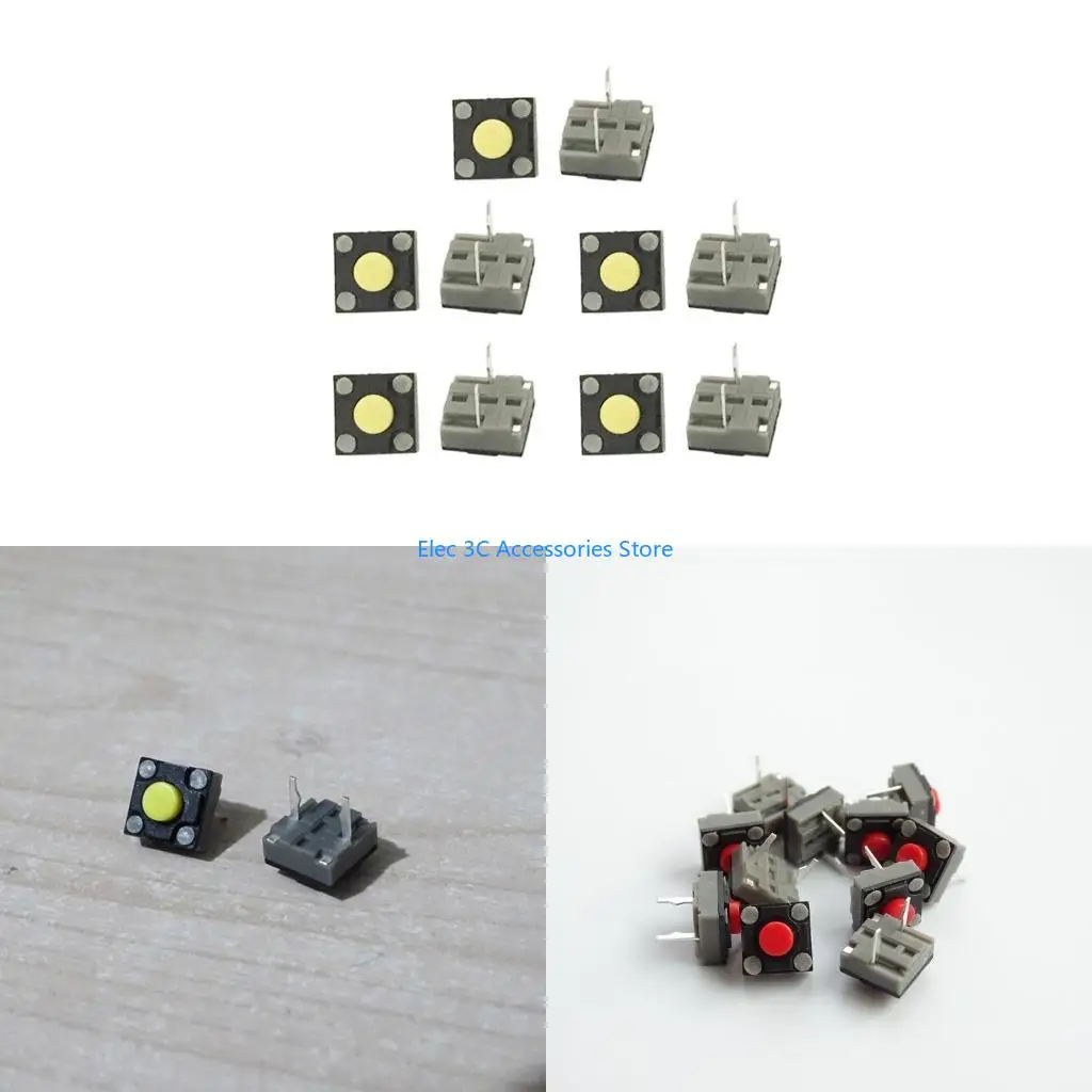 Y51A 10PCS Mute Button Clicking Mouse Microswitches For Gaming Mouse Microswitch 6x6x4.3mm For Quiet Operating