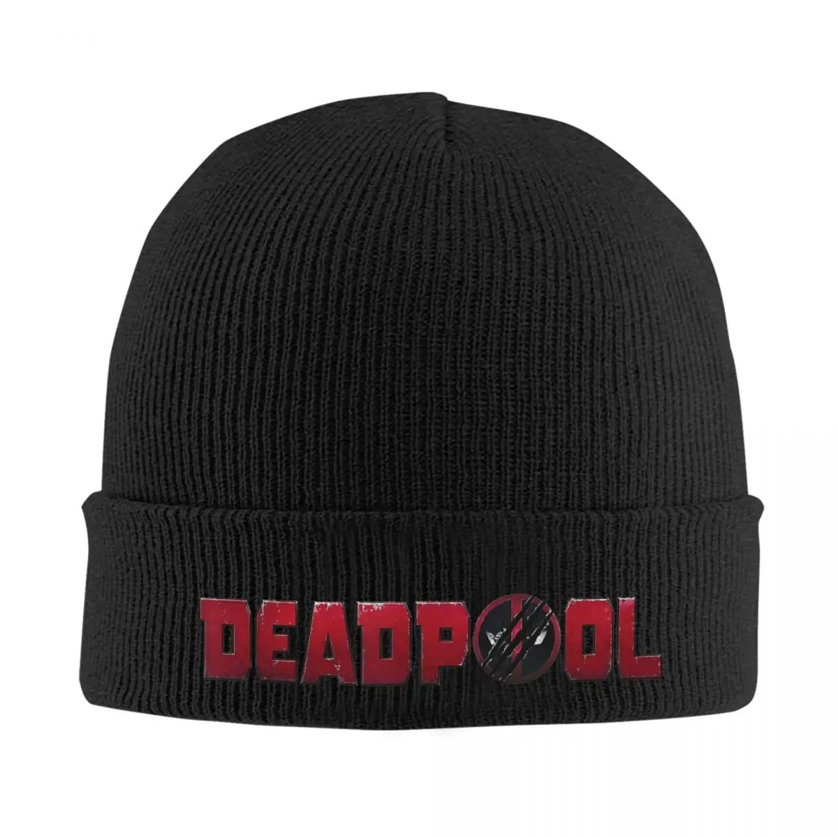 Deadpool Wolverine Logo Claw Slash Symbol Beanie Hats Funny Caps Unisex Adult Kpop Knit Hat Autumn Winter  Elastic Beanie Hat