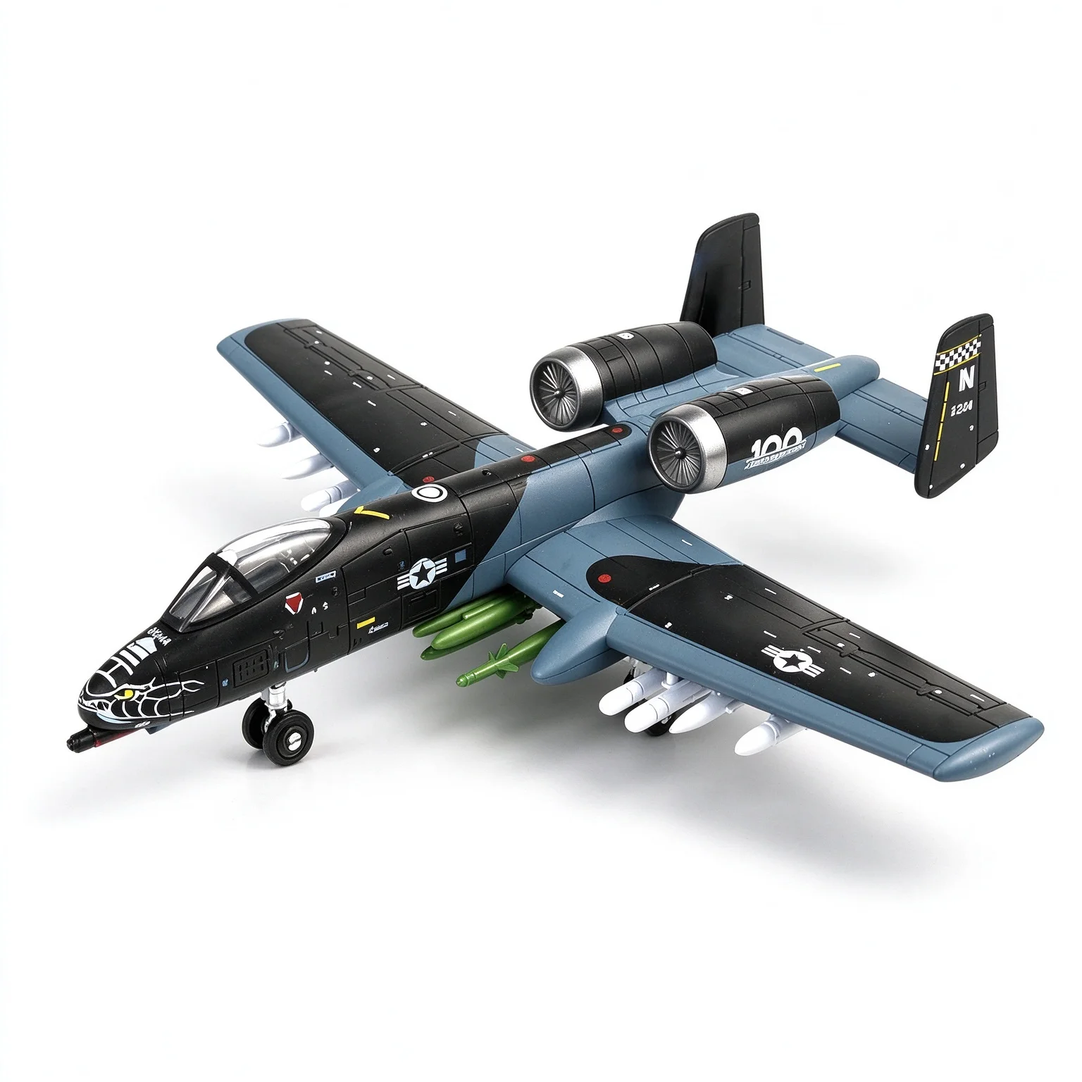 `1:72 A-10 Thunderbolt II Fighter Jet Model, Realistic Military Aircraft Replica with Display Stand, Plastic Collectible Gift`