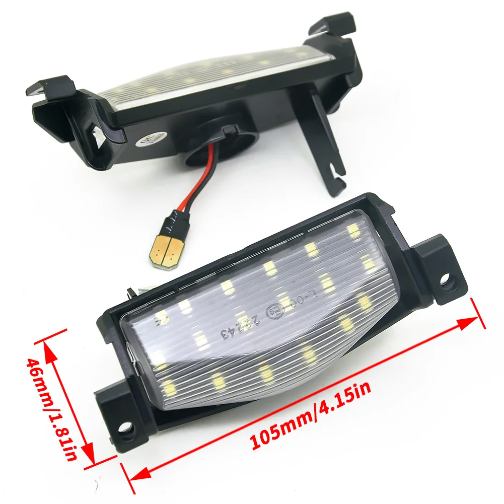 2Pcs Car LED License Plate Lights Rear Number Lamp For Mazda3 09-13 Mazda 2 11-13 Error Free Canbus 18smd White Auto Accessories