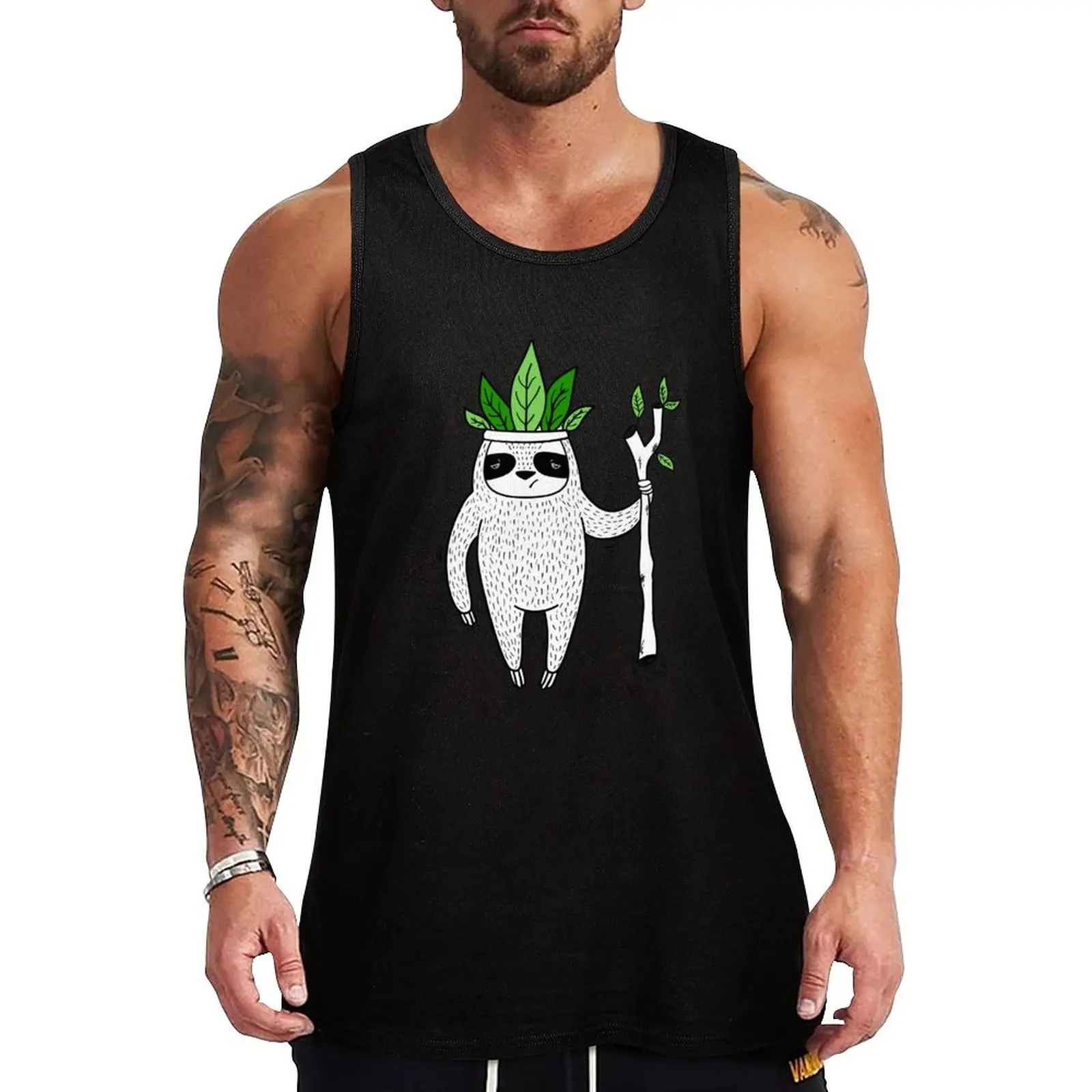 

King of Sloth Tank Top T-shirts men Men's tops t-shirt gym man