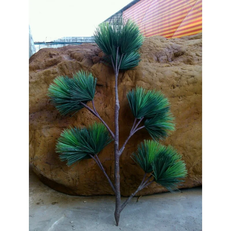 Custom. large outdoor indoor artificial bonsai tree 1m 2m green artificial pine tree for garden centerpiece decor