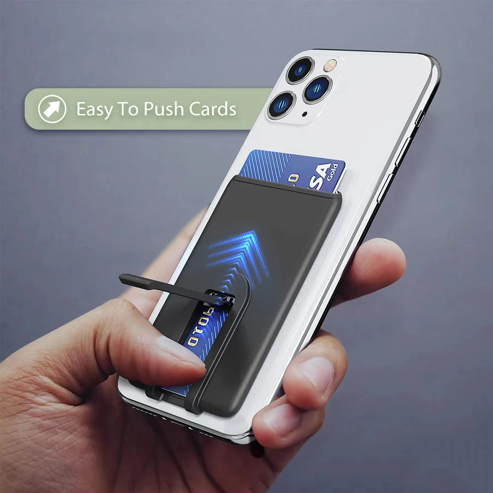 Adhesive Phone Card Holder Stick-on Wallet ID/Credit Card Holder Pouch Sleeve Back Card Holder Pocket for iPhone Samsung Galaxy