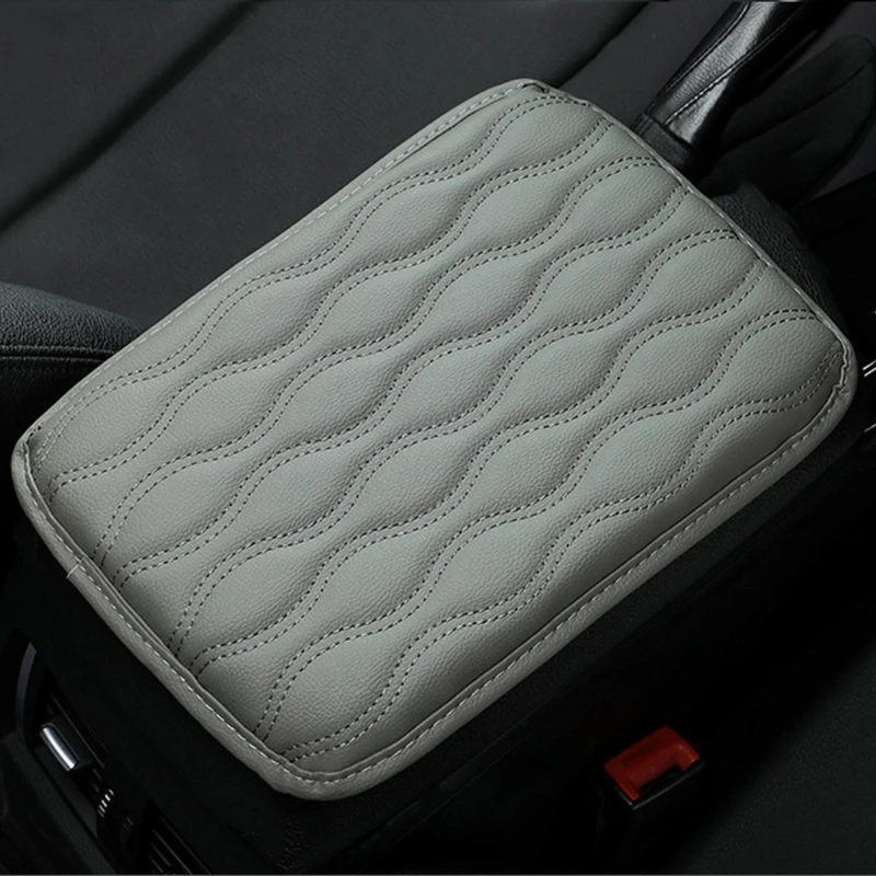 652F Car Center Consoles Armrest Cover Leather Armrest Box Cover Mat Pads Universals