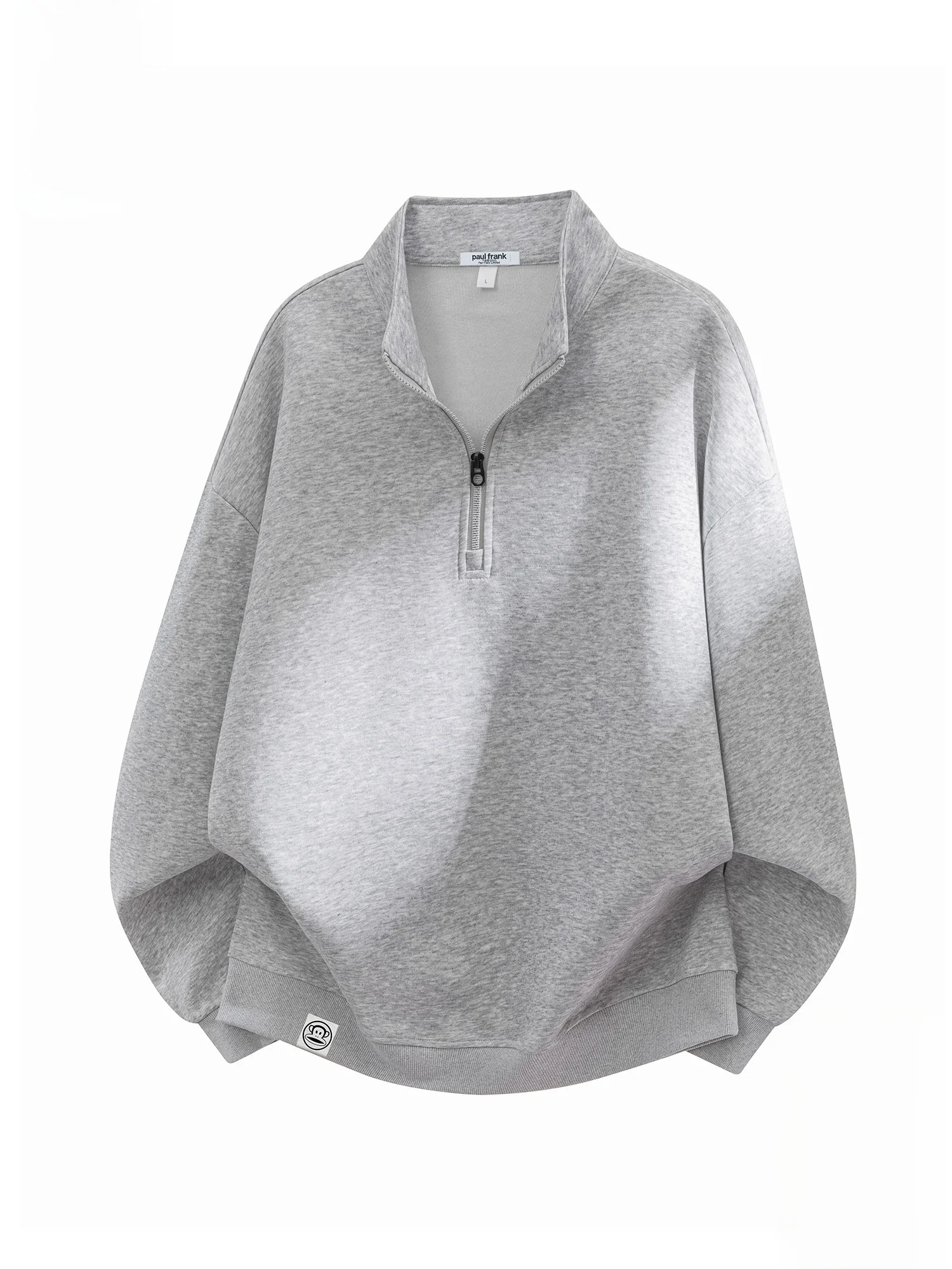 

PaulFrank f Zip Casual Hoodie Loose Fit Stand Collar Men's Spring 2026 Sle Comfortable Polyester Cotton Blend Sweatirt