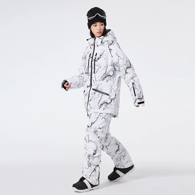 Giacca da sci da uomo pantalone da donna tuta da Snowboard abbigliamento invernale pantaloni antivento impermeabile Super caldo per coppia Outdoor Sprt Wear