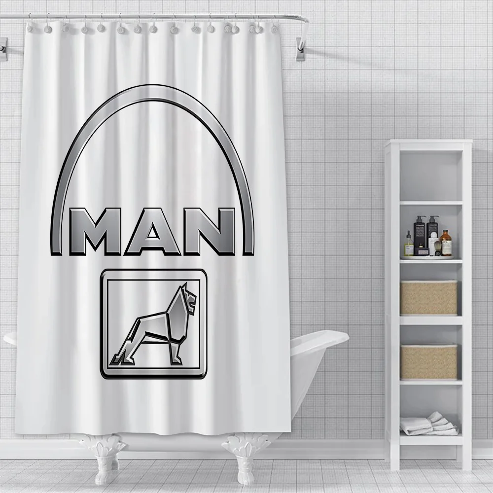 Shower Curtain Waterproof Polyester Fabric M-ManS T-TruckS Paint Colorful Bath Curtains Home Bathroom Decor Curtain With Hook